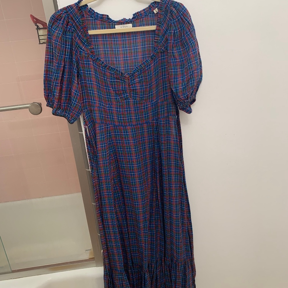 Doen Plaid Midi Dress